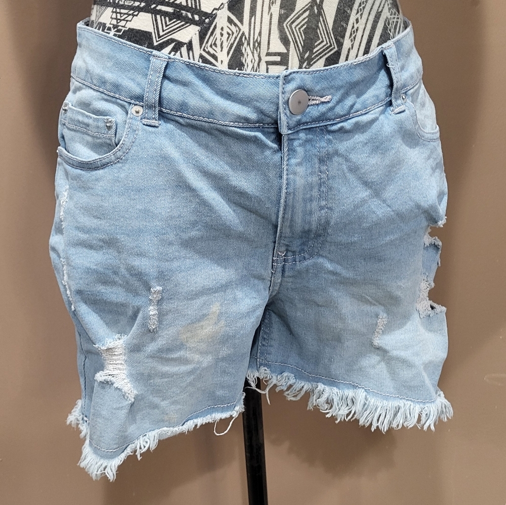 Light Blue Distressed Denim Shorts Sz 10P *3/$30 Sale*